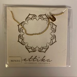 Ettika Gold Plated "U” initial Necklace NWT